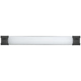 40 in. 64-Watt Equivalent Integrated LED Black Brushed Nickel Shop Light with Bluetooth Speakers 3500 Lumens 4000K