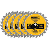 Atomic 4-1/2 in. 24-Tooth Circular Saw Blade (5-Pack) - Super Arbor