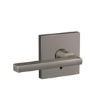 Custom Latitude Matte Black Collins Trim Combined Interior Door Lever - Super Arbor