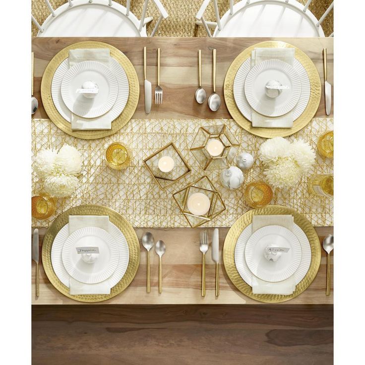 13 in. Decor Champagne SS Hammered Rim Charger Plate (Set of 6)