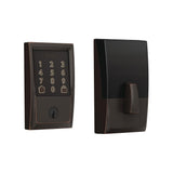 Century Encode Smart Wifi Door Lock with Alarm in Matte Black