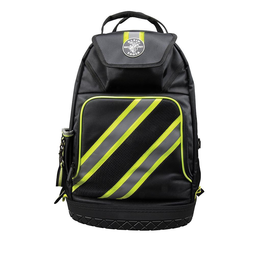 Tradesman Pro 14-3/8 in. High-Visibility Tool Bag Backpack, Black and Gray - Super Arbor
