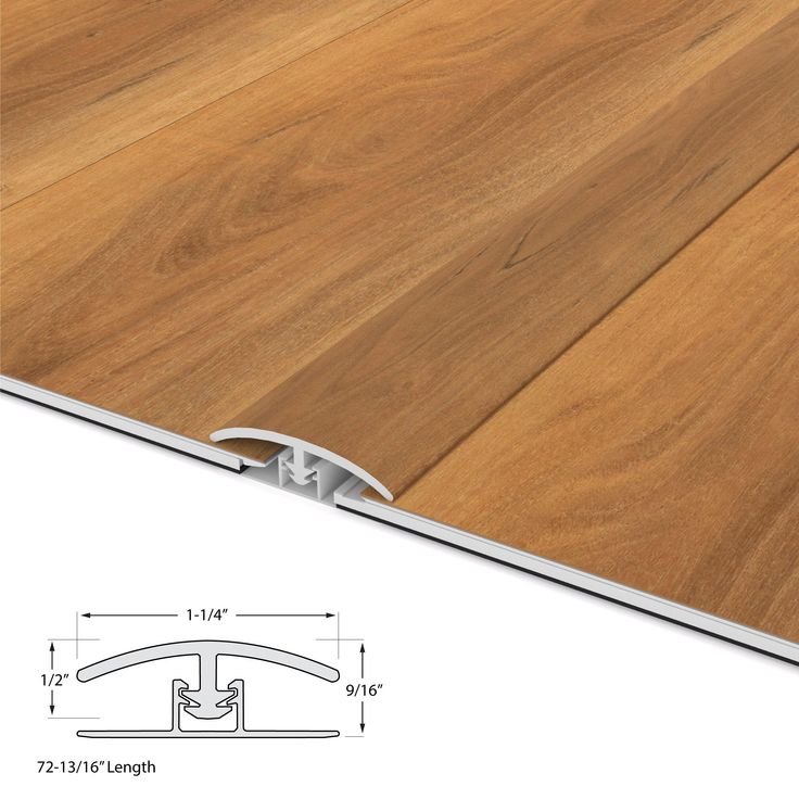 CALI New Horizon Teak 0.53-in T x 1.26-in W x 72.8-in L Vinyl T-moulding