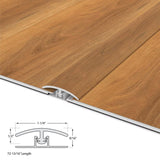 CALI New Horizon Teak 0.53-in T x 1.26-in W x 72.8-in L Vinyl T-moulding