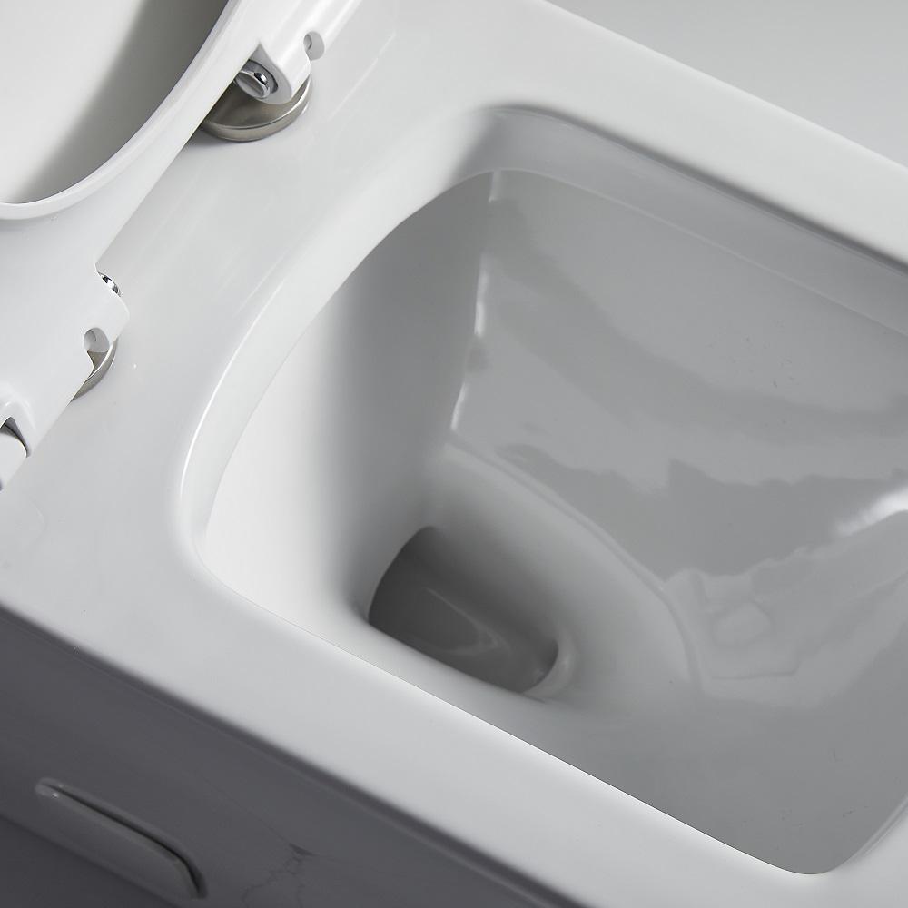 1-Piece 1.28 GPF Dual Flush High Efficiency Elongated Toilet in White, Seat Included - Super Arbor