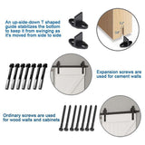 10 ft./120 in. Black Steel Straight Strap Sliding Barn Door Track and Hardware Kit for Double Doors with Floor Guide - Super Arbor