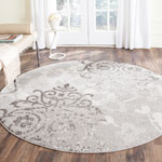 Safavieh Adirondack Serene 3 x 5 Silver/Ivory Indoor Damask Coastal Throw Rug