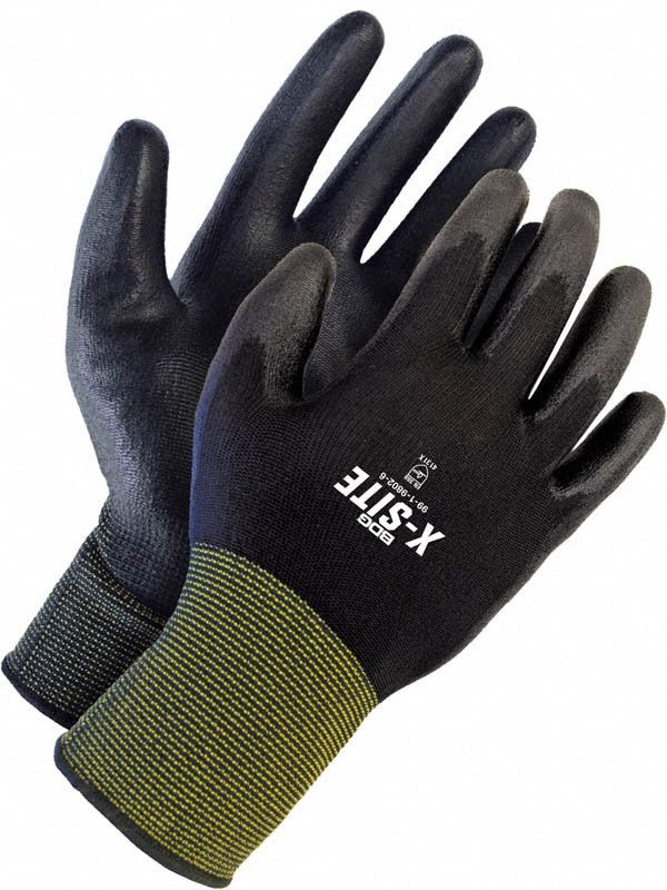 BDG X-Site 99-1-9802 Coated Glove, 3XL, Polyurethane Palm, ANSI Abrasion Level 3