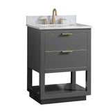 Avanity Allie 24-in Twilight Gray Bathroom Vanity Cabinet