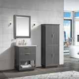 Avanity Allie 24-in Twilight Gray Bathroom Vanity Cabinet