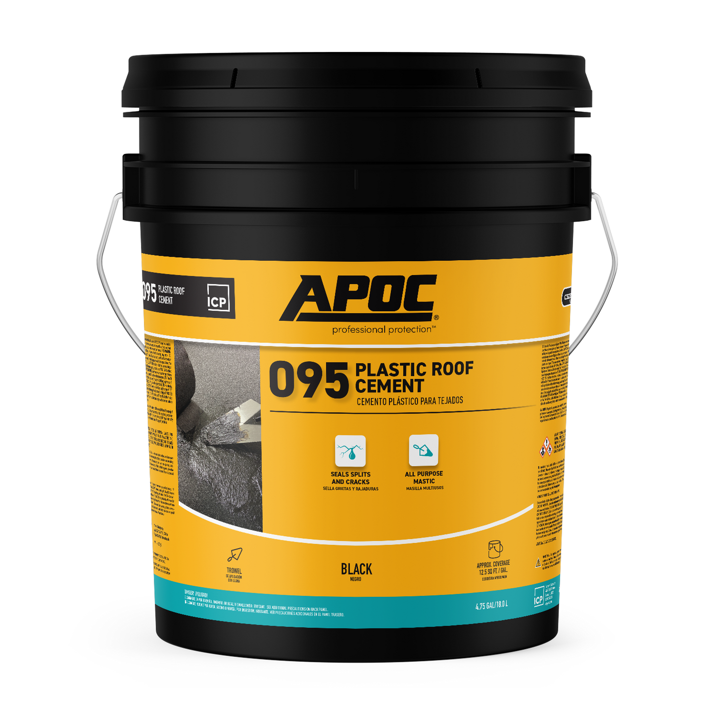 APOC 095 Plastic Roof Cement Black 5 gal