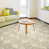 Congoleum Sample – ArmorCore Pro UR Contempo Sanddrift Tan Waterproof Stone-Look Glue-Down Sheet Vinyl