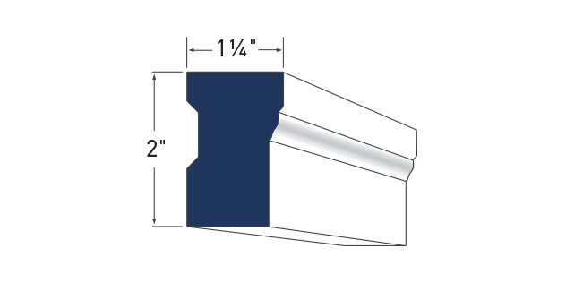 Azek Brick Moulding 1-1/4" x 2" x 17'
