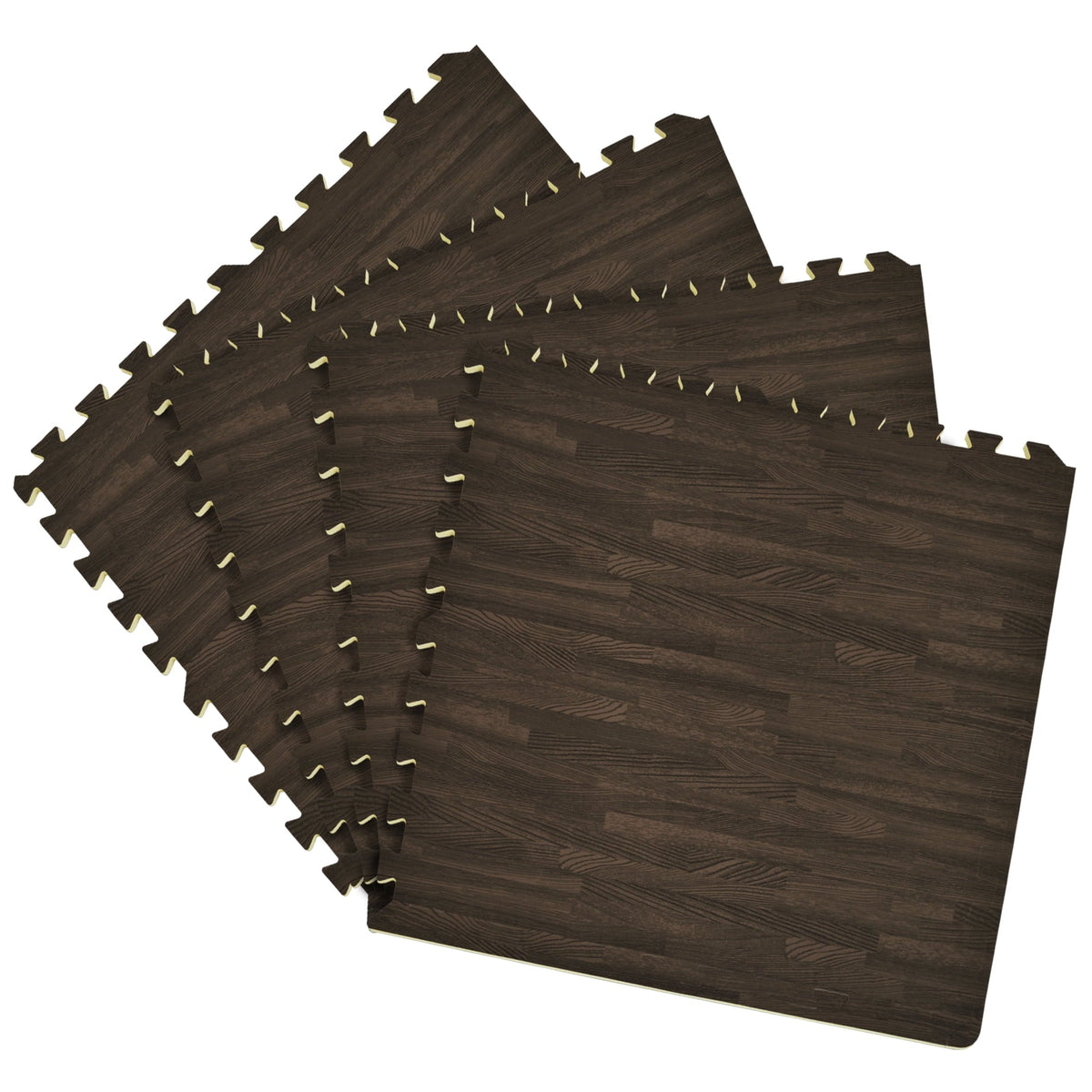 Achim Interlocking Foam Anti-Fatigue Floor Tiles, 24 x 24 in, Charcoal, 4 Tiles Cover 16 sq ft