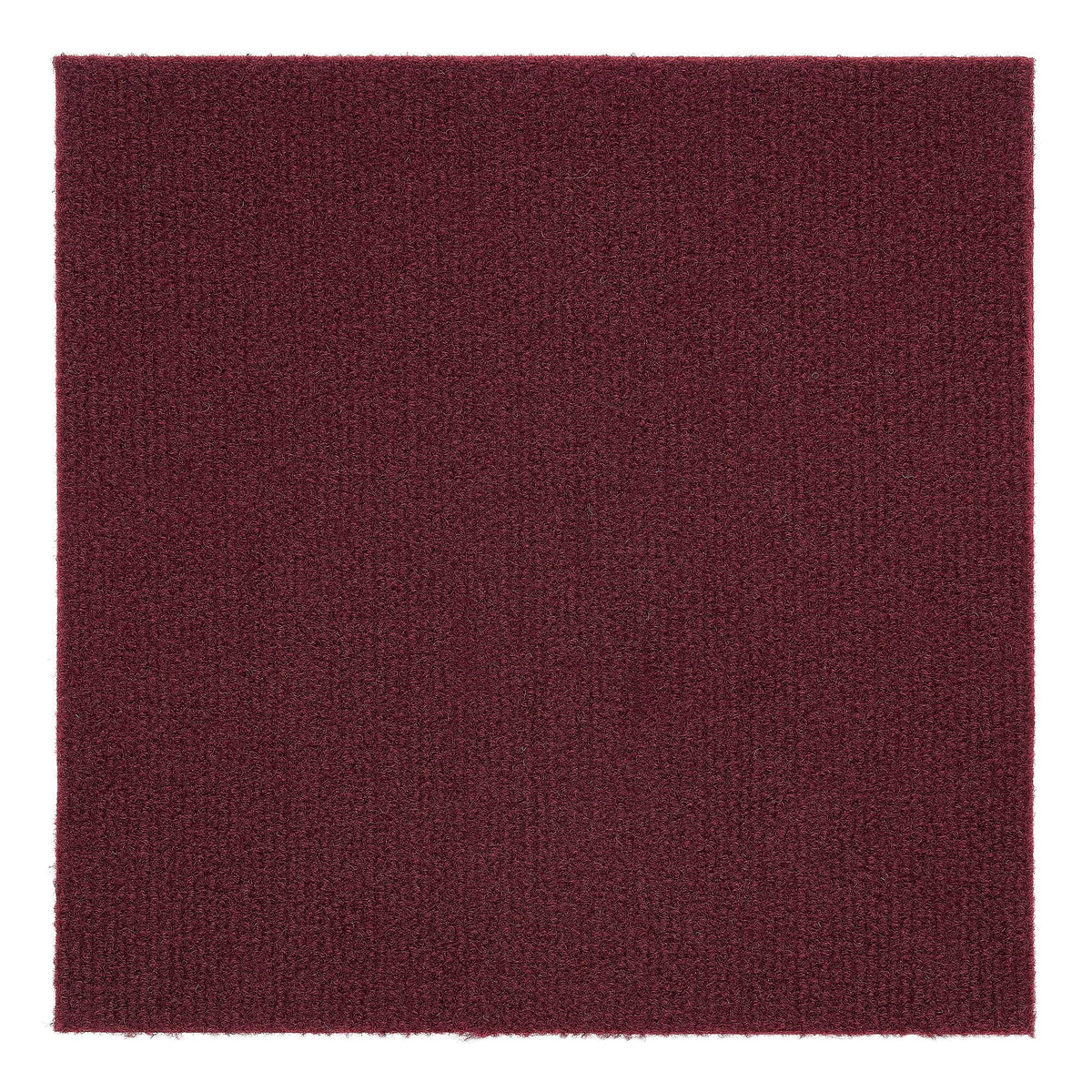 Achim Nexus Self Adhesive Carpet Floor Tile – 12" x 12", Burgundy, Pack of 12 Tiles