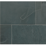 Adoni Black Slate Wall and Floor Tile - 16 x 24 in