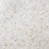 Alaska White 2" Hexagon Polished Marble Mosaic Tile