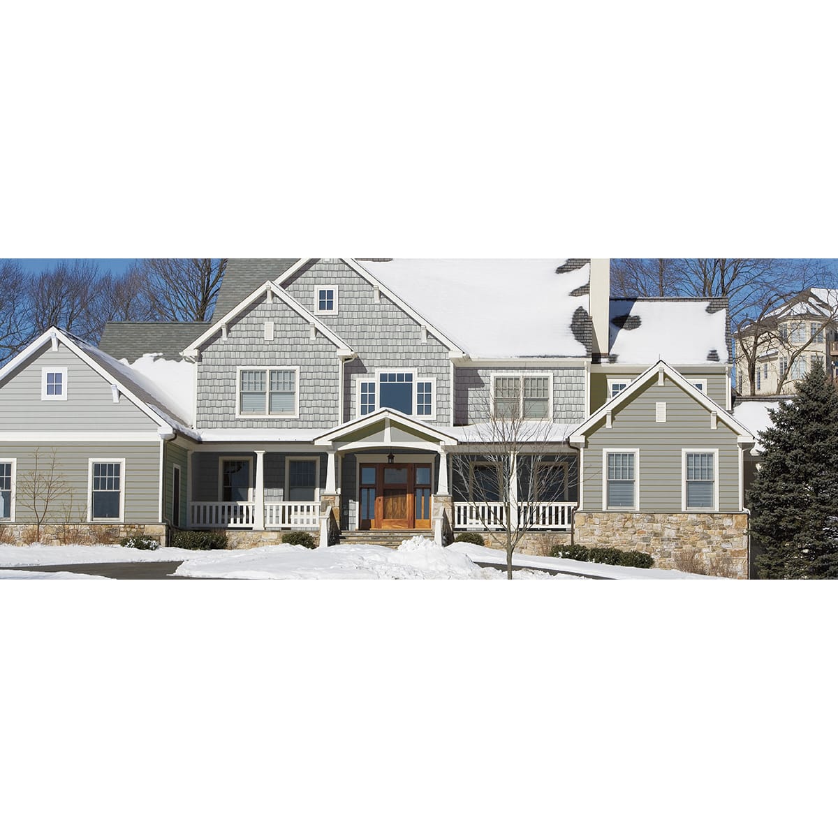 CertainTeed Cedar Impressions D9 Staggered Rough-Split Shake Vinyl Siding Autumn Red