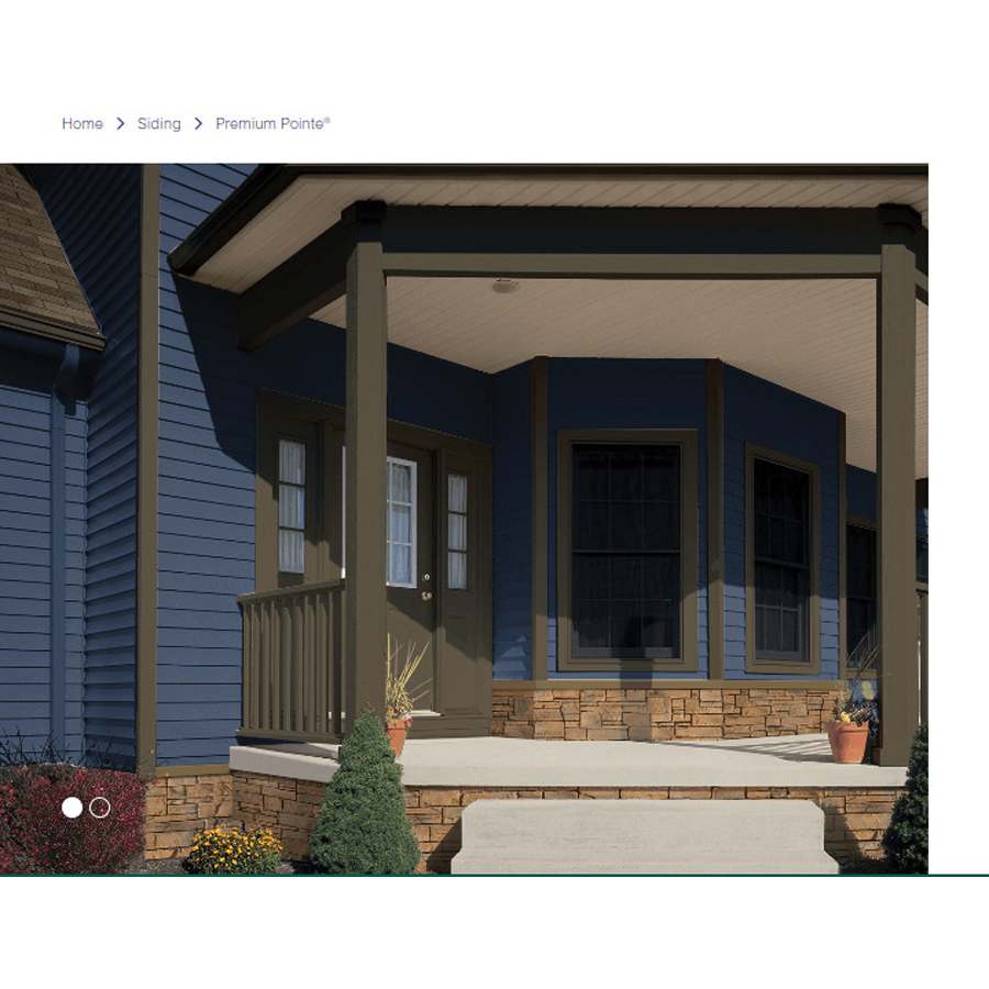Exterior Portfolio Premium Pointe D4 Vinyl Siding 33 Indigo 8" x 16' 8"
