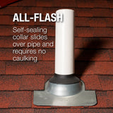 Oatey All-Flash Aluminum Base No-Calk Roof Flashing 3" - 4", 12" x 15" Base