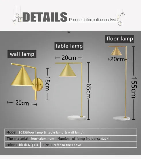DLSS Lighting Aluminum Wall Lamp & Floor Lamp for Indoor Aisle with Holder Lamp E27