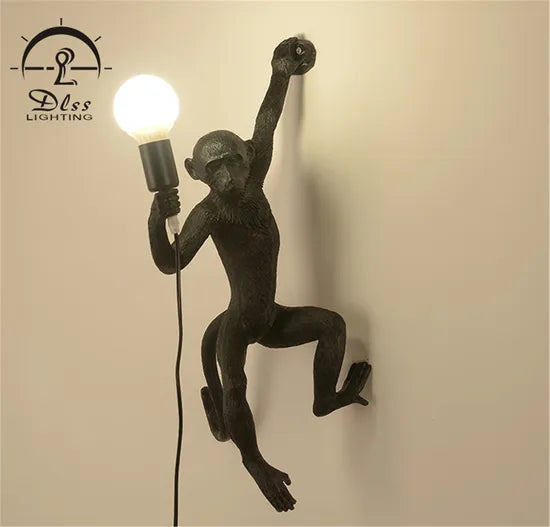 DLSS Lighting Artistic Design Modern Monkey Wall Lamp for Indoor Bright Lighting