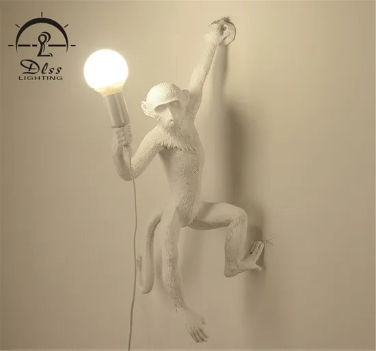 DLSS Lighting Artistic Design Modern Monkey Wall Lamp for Indoor Bright Lighting