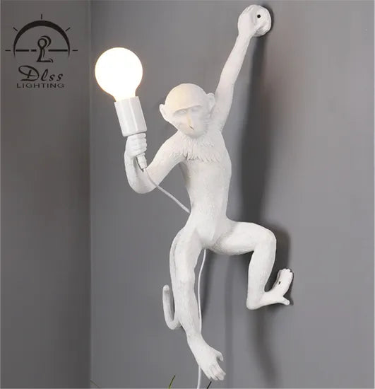 DLSS Lighting Artistic Design Modern Monkey Wall Lamp for Indoor Bright Lighting