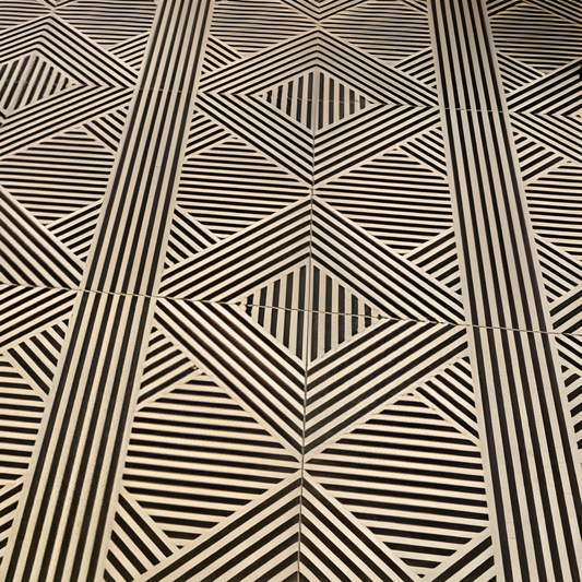 Astoria Black and White 24 in. x 24 in. Matte Porcelain Floor and Wall Tile (4 Pieces, 15.49 sq. ft./Case)