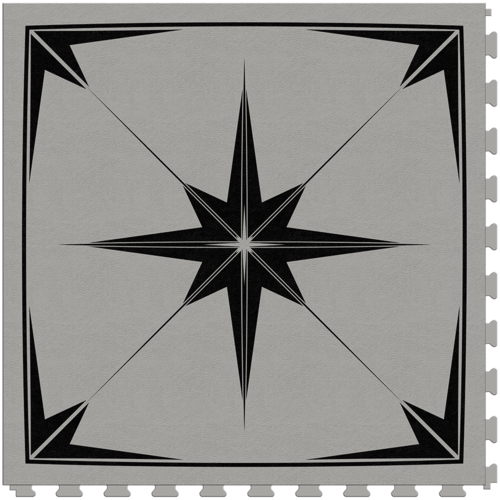 Perfection Floor Tile Geo Collection Astral Gray Accents/Satin 20-in x 20-in Water Resistant Interlocking Luxury Vinyl Tile Flooring (16.7-sq ft Case)