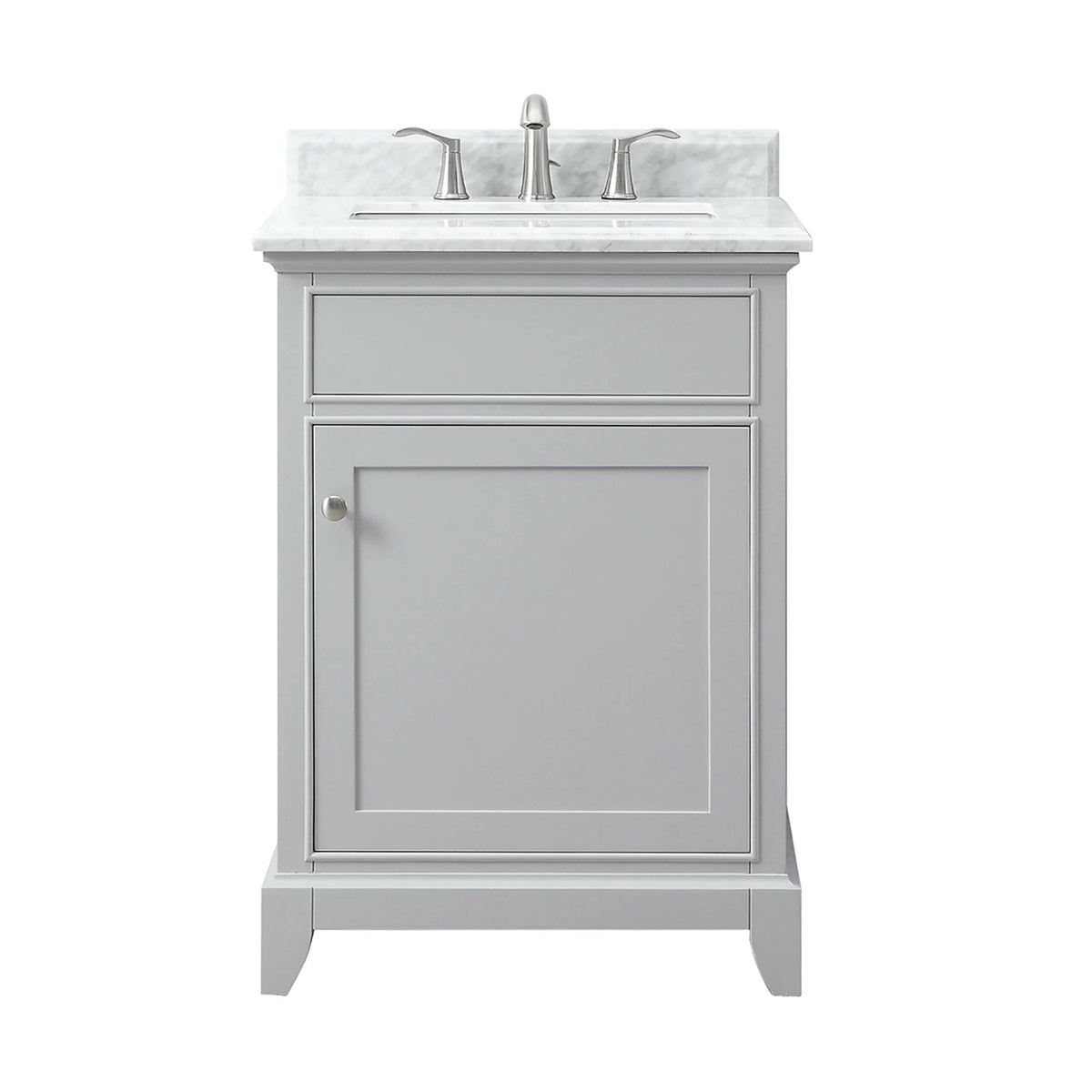 Aurora 25 in. Vanity with Carrara Marble Top