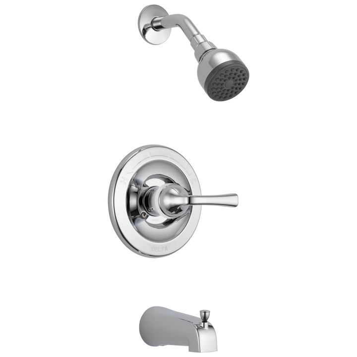Delta Foundations Chrome 1-Handle Bathtub and Shower Faucet with Valve