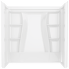 Delta Classic 500 60 in. W x 61.25 in. H x 32 in. D 3-Piece Direct-to-Stud Alcove Tub Surround in High Gloss White