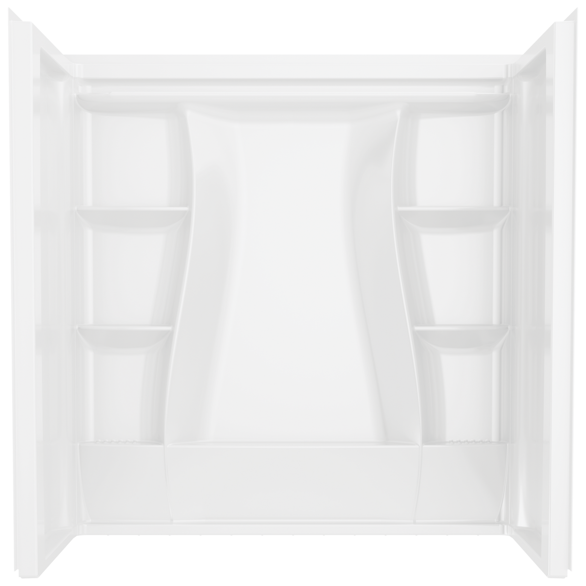 Delta Classic 500 60 in. W x 61.25 in. H x 32 in. D 3-Piece Direct-to-Stud Alcove Tub Surround in High Gloss White