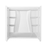 Delta Classic 500 60 in. W x 61.25 in. H x 32 in. D 3-Piece Direct-to-Stud Alcove Tub Surround in High Gloss White