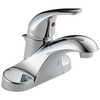 Delta Foundations Chrome Single-Handle 4-in Centerset WaterSense Bathroom Sink Faucet with Drain (B510LF-PPU-ECO)