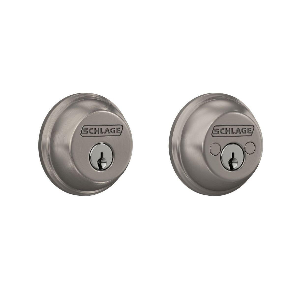 Schlage Satin Nickel Double Cylinder Deadbolt, B62 619