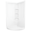 Delta 38 in. x 38 in. Round Corner Shower Base in White