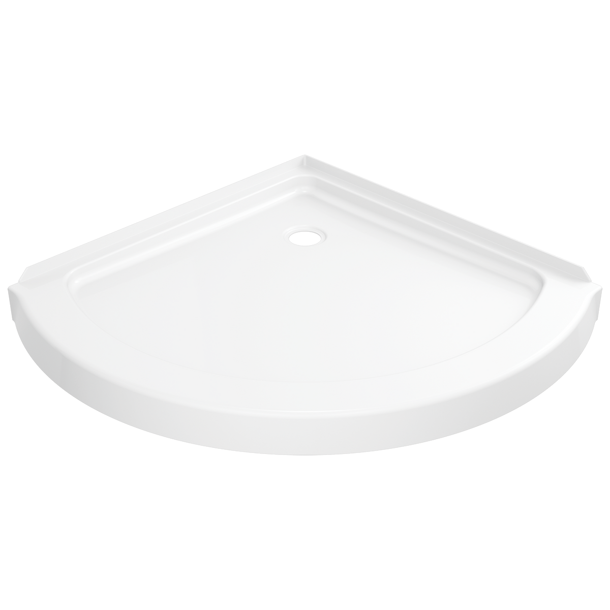 Delta 38 in. x 38 in. Round Corner Shower Base in White