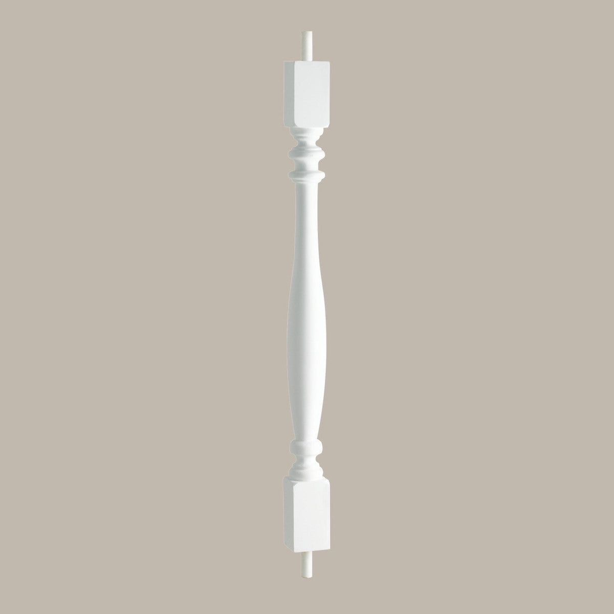 Fypon Ashley Baluster – 24 in. Height, 4-1/2 in. Width x 4-1/2 in. Depth, Polyurethane for 7 in. Balustrade System