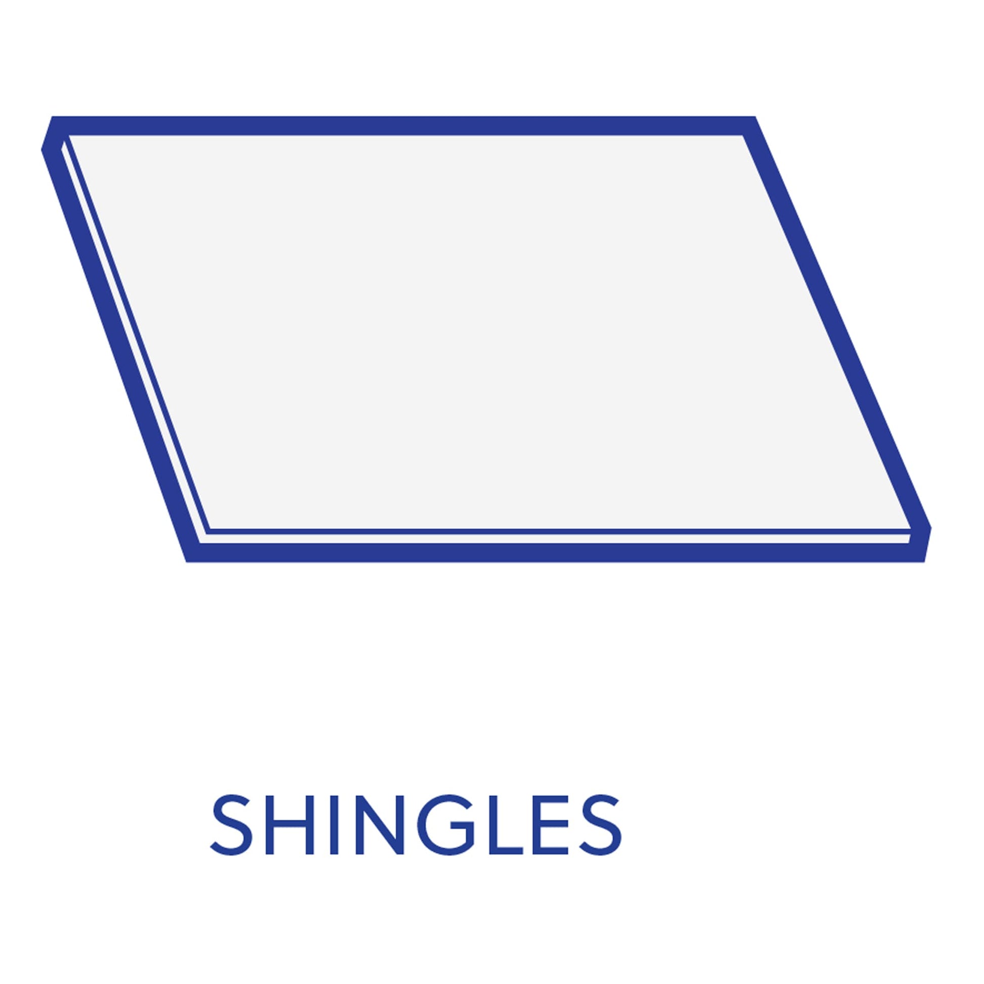 Bay Cities Galvanized Flat Shingles Brown 6" x 8" 26 GA 50/Bundle