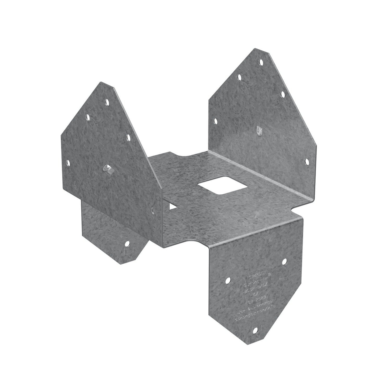 Simpson BCS ZMAX Post Cap with Double Shear Nailing 6" x 6" 18 GA