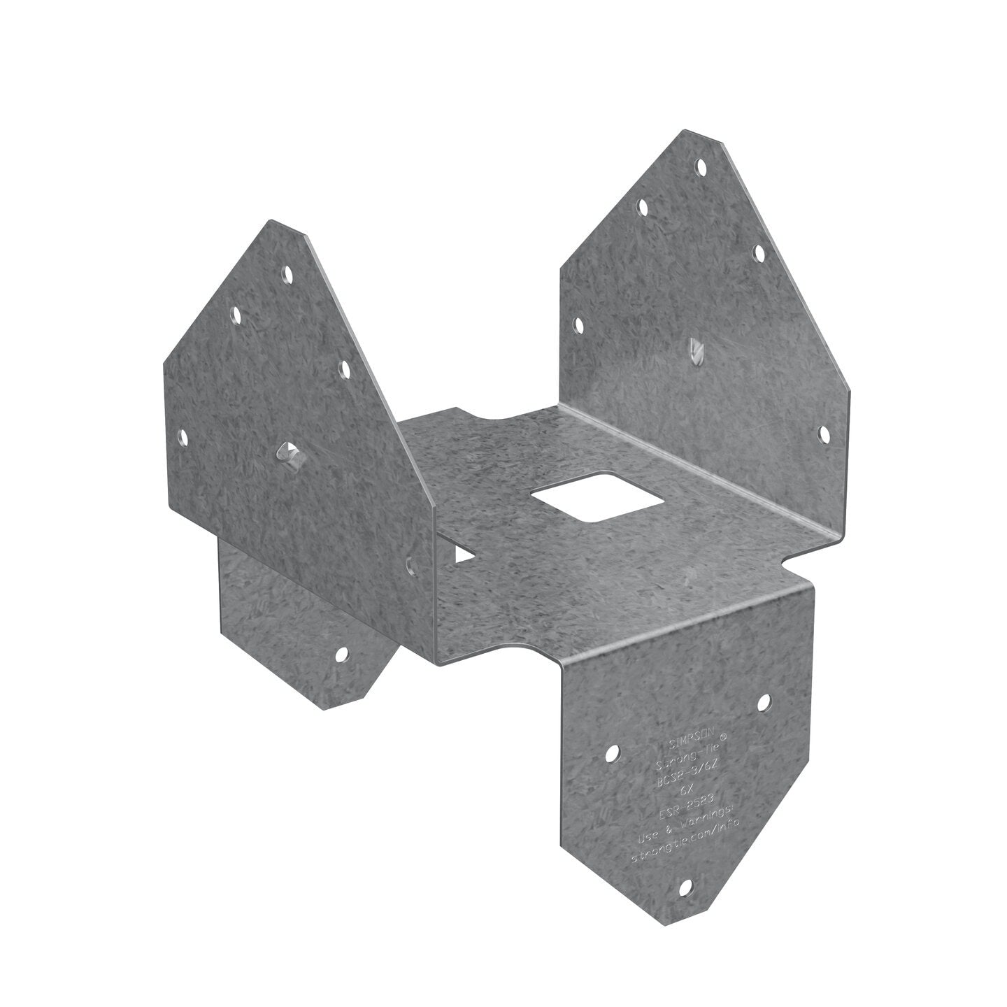 Simpson BCS ZMAX Post Cap with Double Shear Nailing 6" x 6" 18 GA