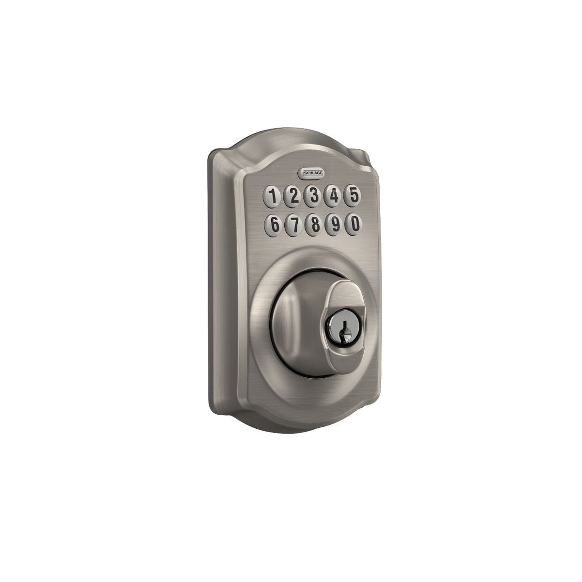Schlage Camelot Satin Nickel Keypad Electronic Door Lock Deadbolt