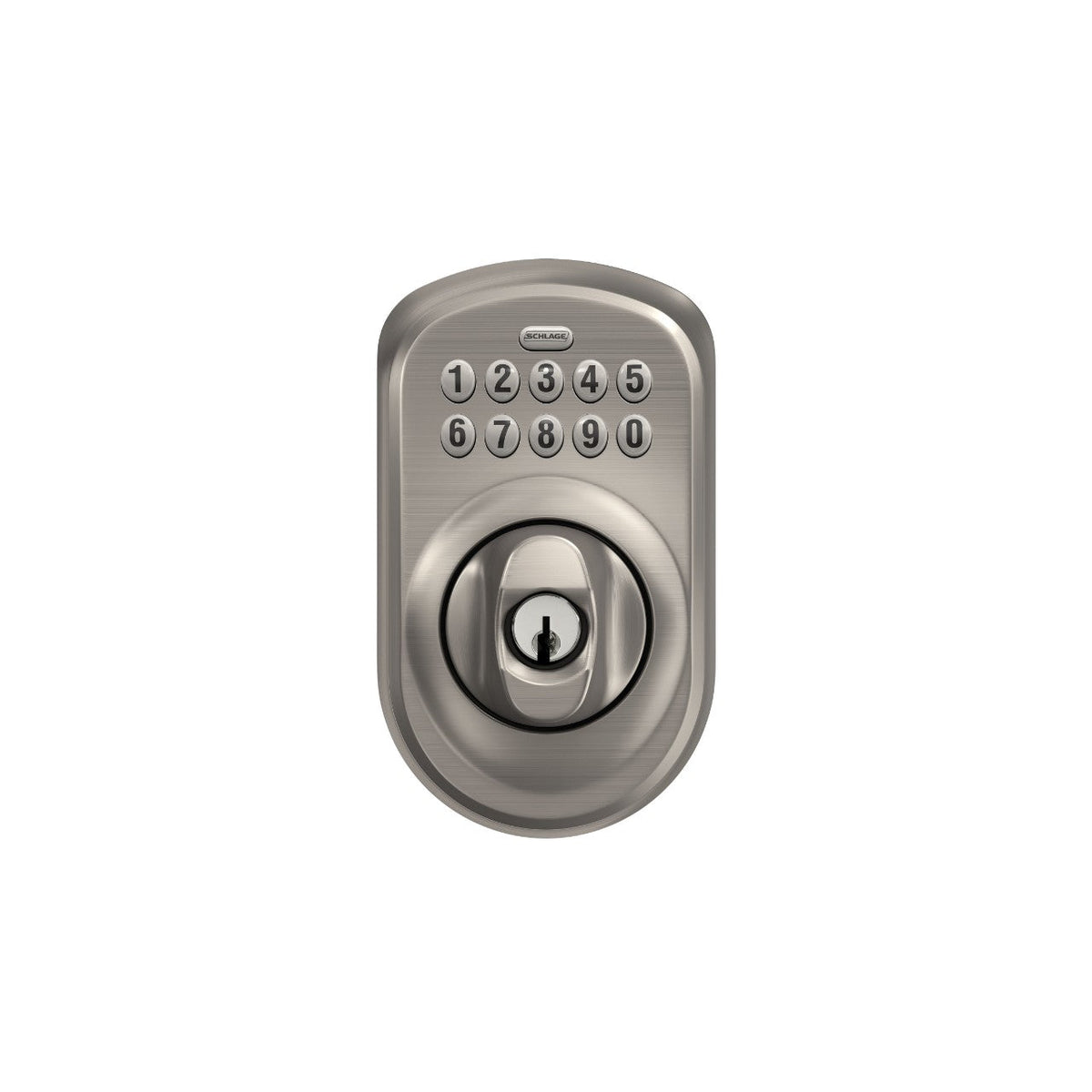 Schlage Plymouth Keypad Electronic Deadbolt – Bright Brass Finish