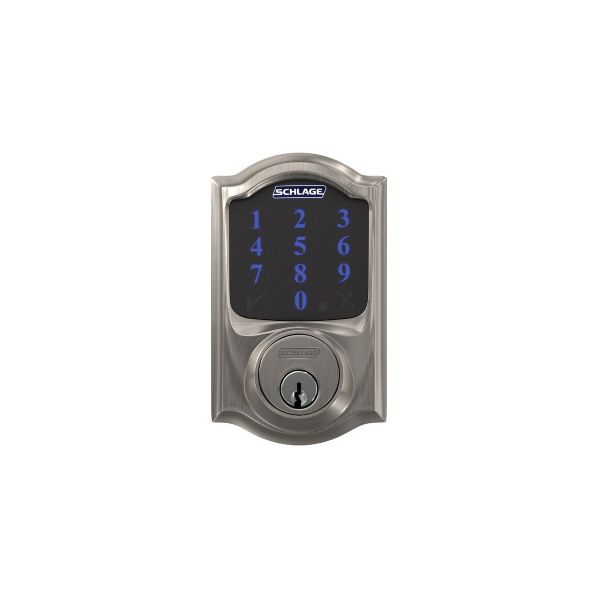 Schlage Camelot Aged Bronze Connect Smart Door Lock with Alarm (2-Pack)