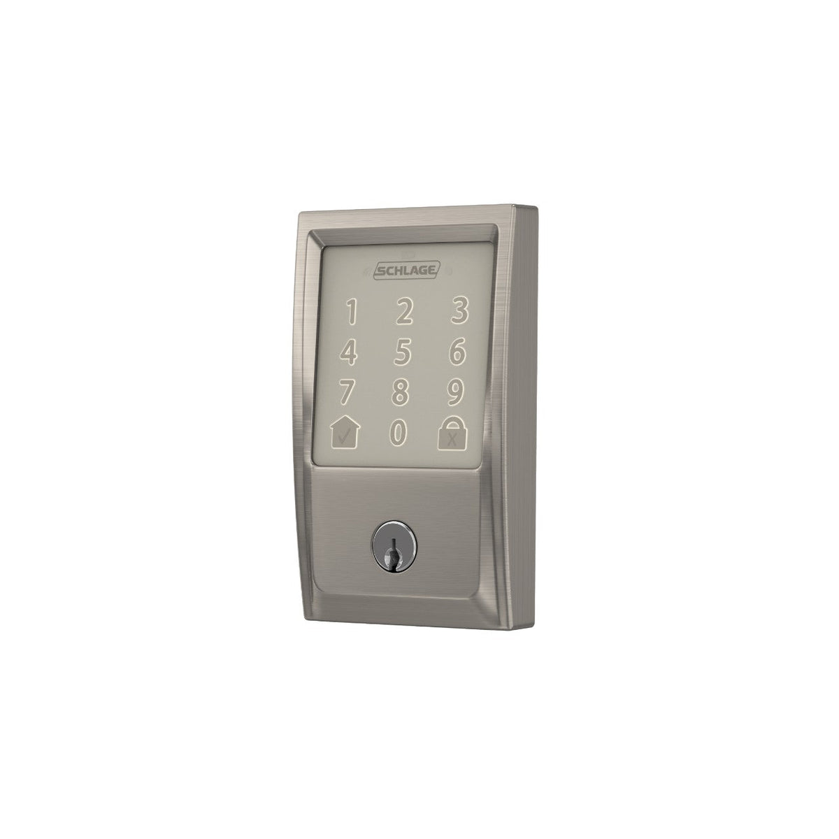 Schlage Century Encode Smart WiFi Door Lock with Alarm – Matte Black