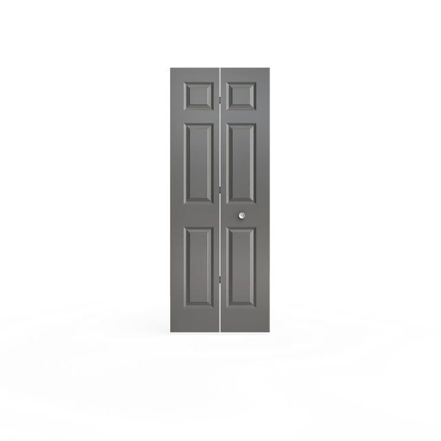 Masonite Traditional 24-in x 80-in 6-Panel Primed Molded Composite Bifold Door (Hardware Included)