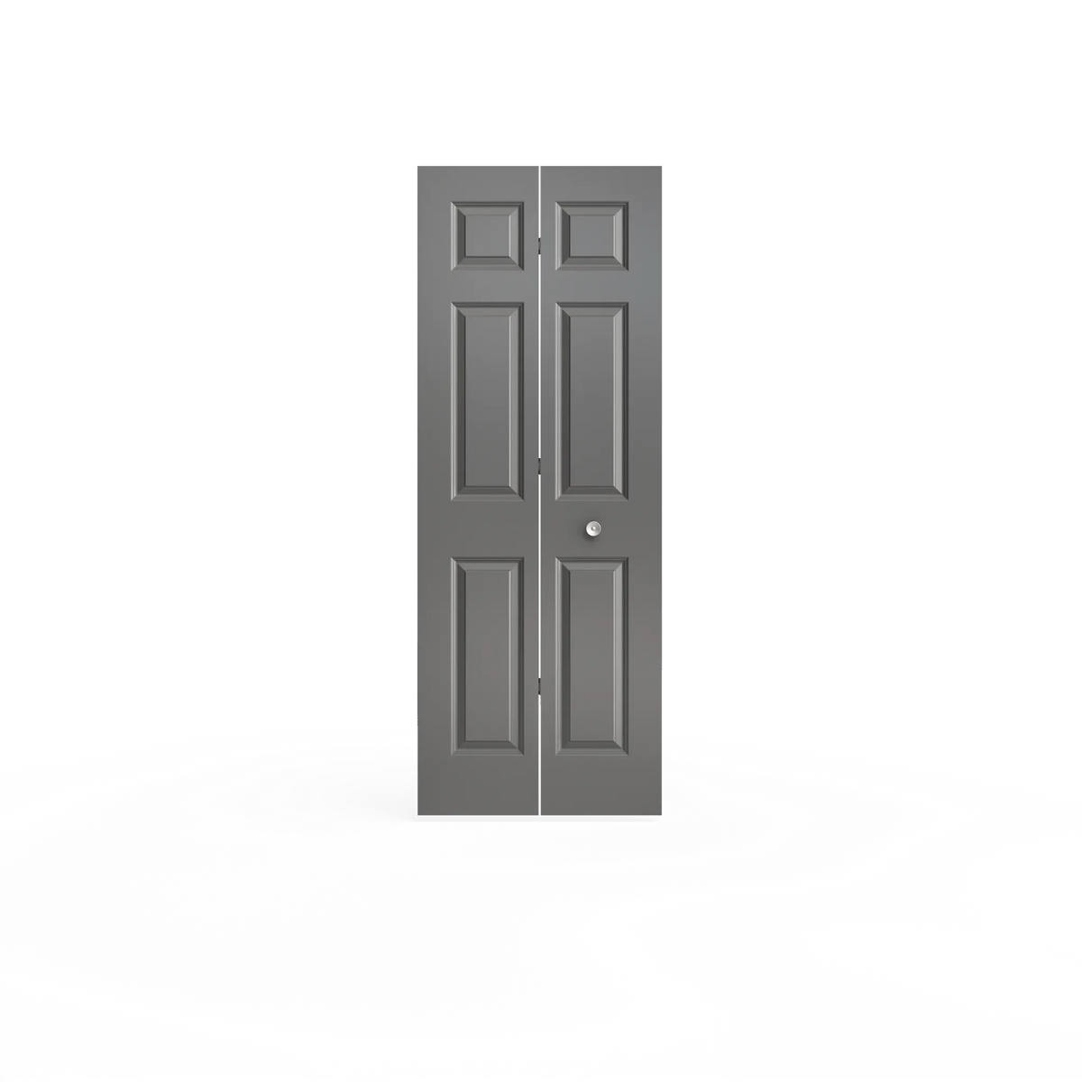Masonite Traditional 48-in x 80-in Primed 6-Panel Molded Composite Bifold Door, Hardware Included