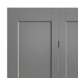 Masonite Winslow 36-in x 80-in Primed 3-Panel Craftsman Hollow Core Molded Composite Bifold Door, Hardware Included